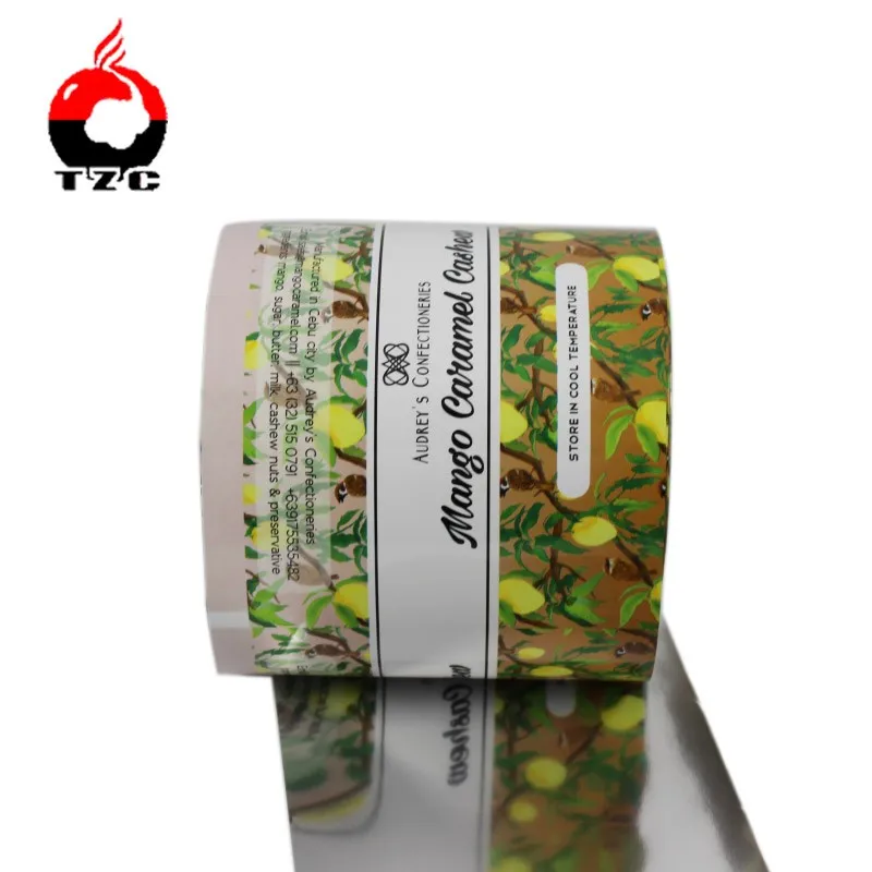 
plastic Aluminium foil sachet roll film wrapping paper poly film roll with full printed 