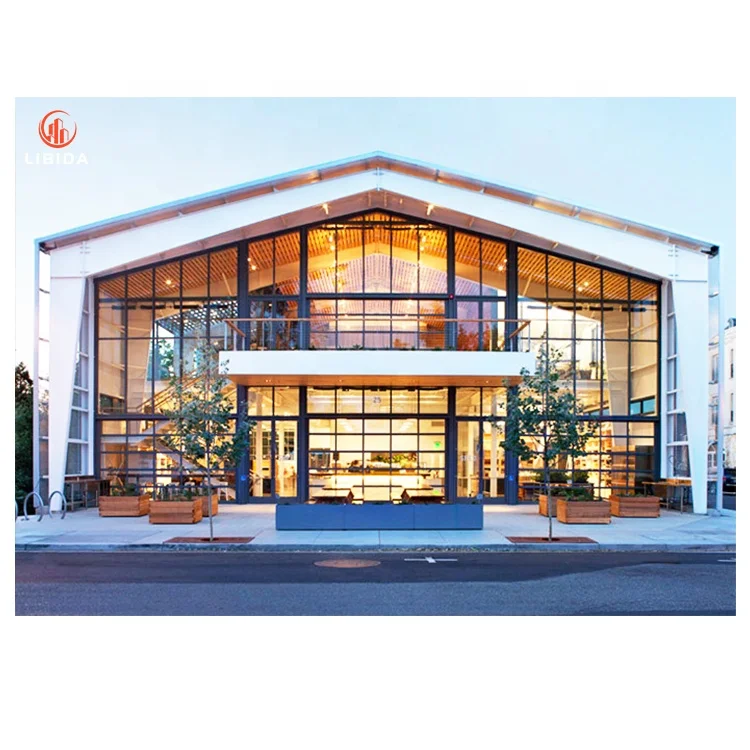 Energy saving high load customized steel structure prefabricated factory workshop & plants swith solar panels