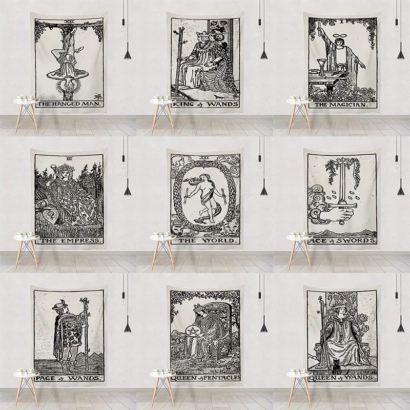 Hot selling European Divination Tarot Printing Tapestry Custom Wall Hanging