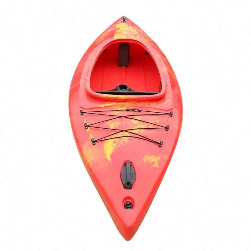 Rotomolded polyethylene recreational kayak sitin single plastic boat seller supplier