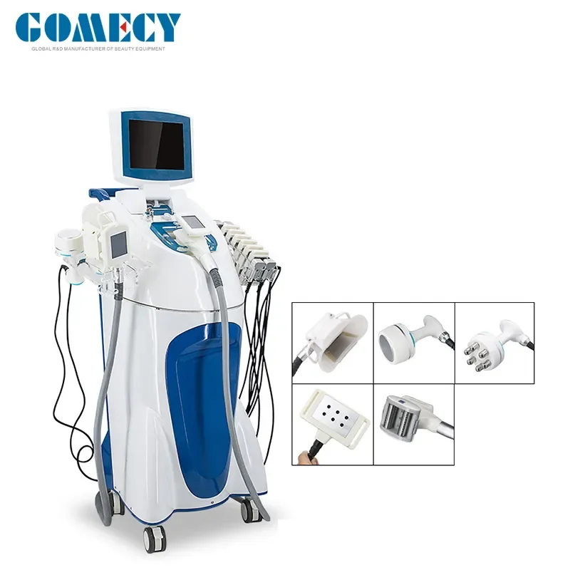 Portable V9 Slimming Machine  Cavitation + RF+Vacuum Roller+BIO +Laser slimming Cellulite reduction Face shaping Machine