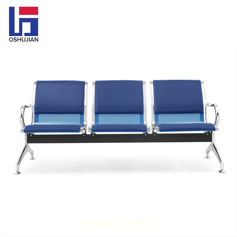 Hospital clinic airport tandem waiting lounge bank 3-seater sillas de espeara waiting room beam gang seating chair