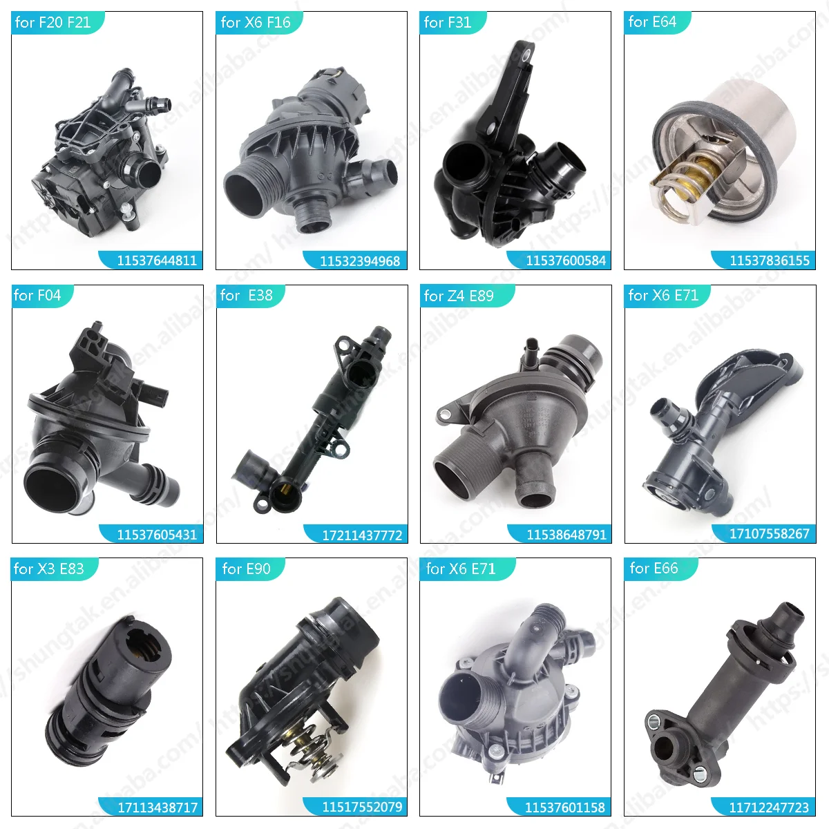 ShungTak Wholesale Auto Parts Thermostat Housing Cooling System  for BMW M5 E60 E61 E63 E64 M3 E90 E92 E93 11537836155