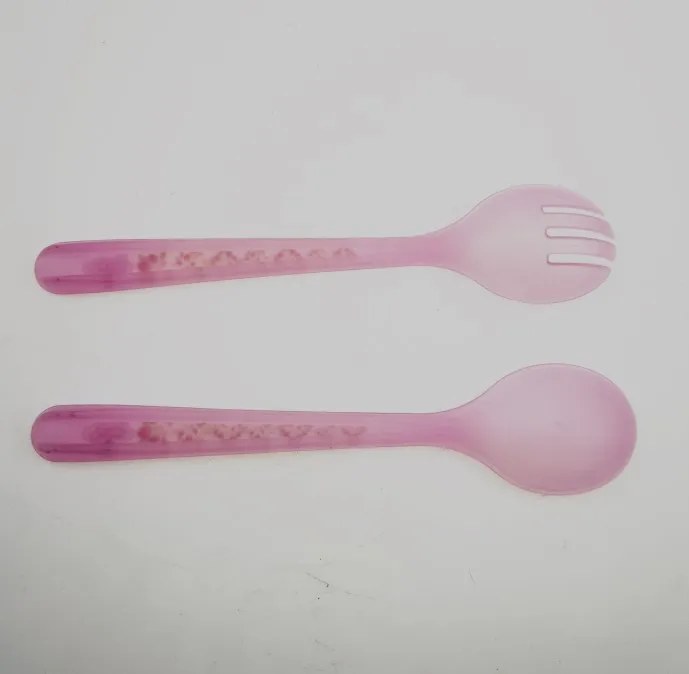 serving plastic salad tools Cutlery Spoon Salad Server Set spoon set