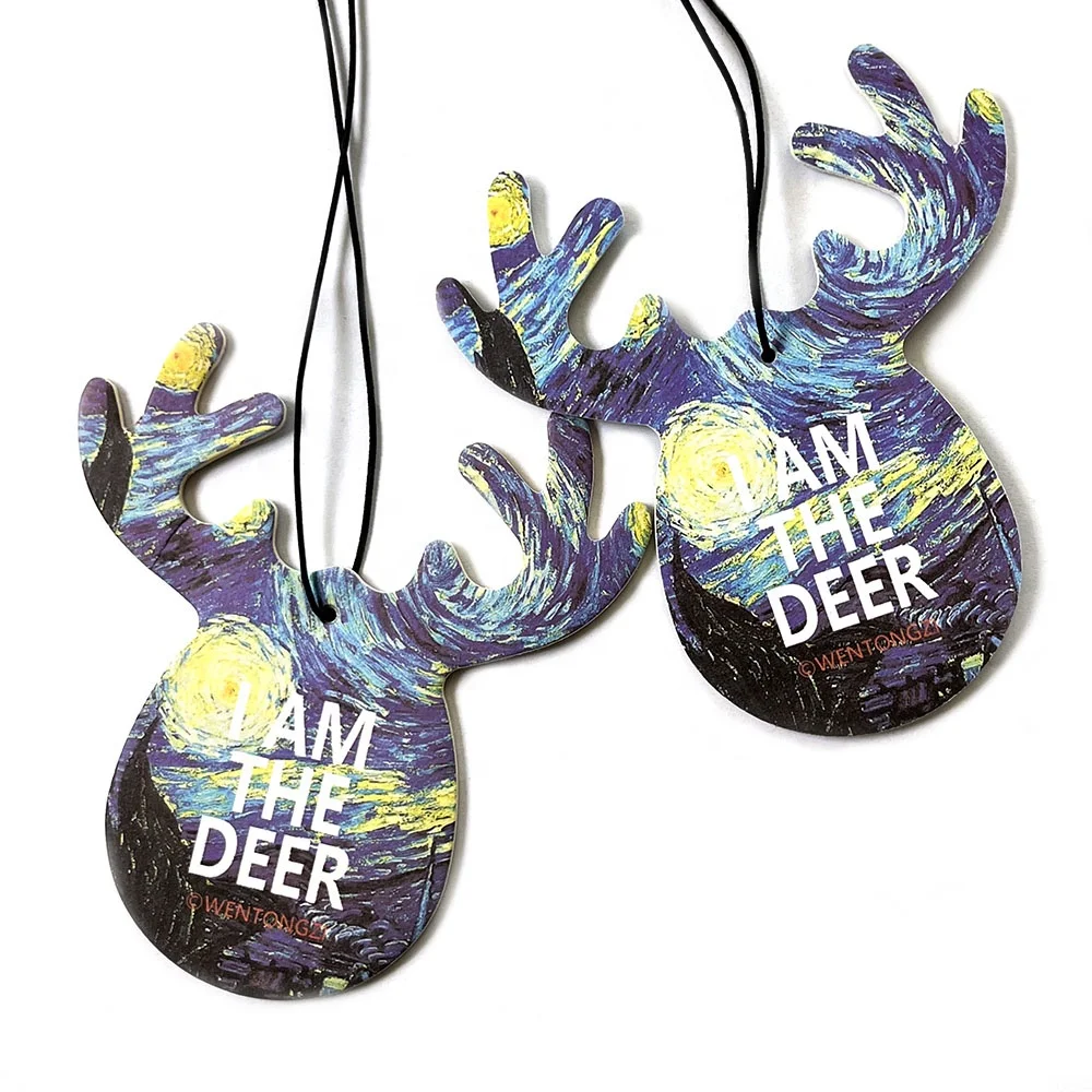Vast Gifts Custom Car Air Freshener Water Frop Hanging Rear View Solid Paper Diffuser Fragrance Pendant