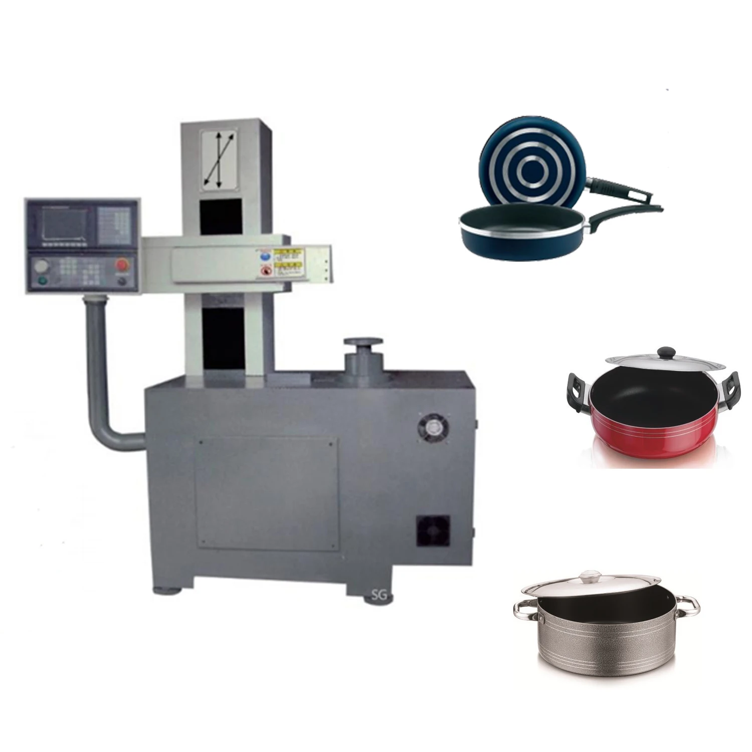 CNC Lathe Machine CNC Grooving Machine for Aluminum Cookware Sun Glory 4 Axises Manufacturing Plant Provided India CN;GUA