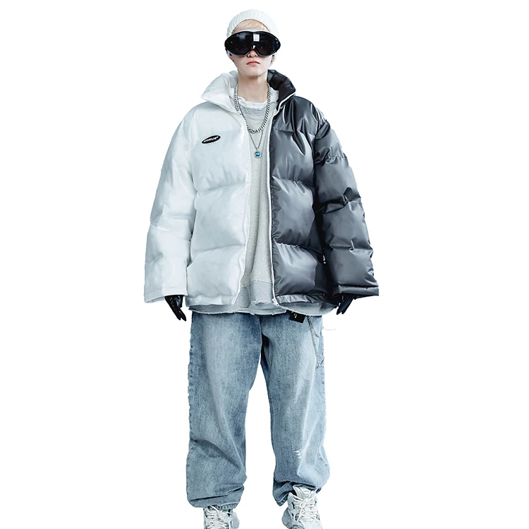 CONKLAB in Stock Puffer Outwear Black and White Stitching Casual Padded Jackets Women Men Winter Fashionable Coats