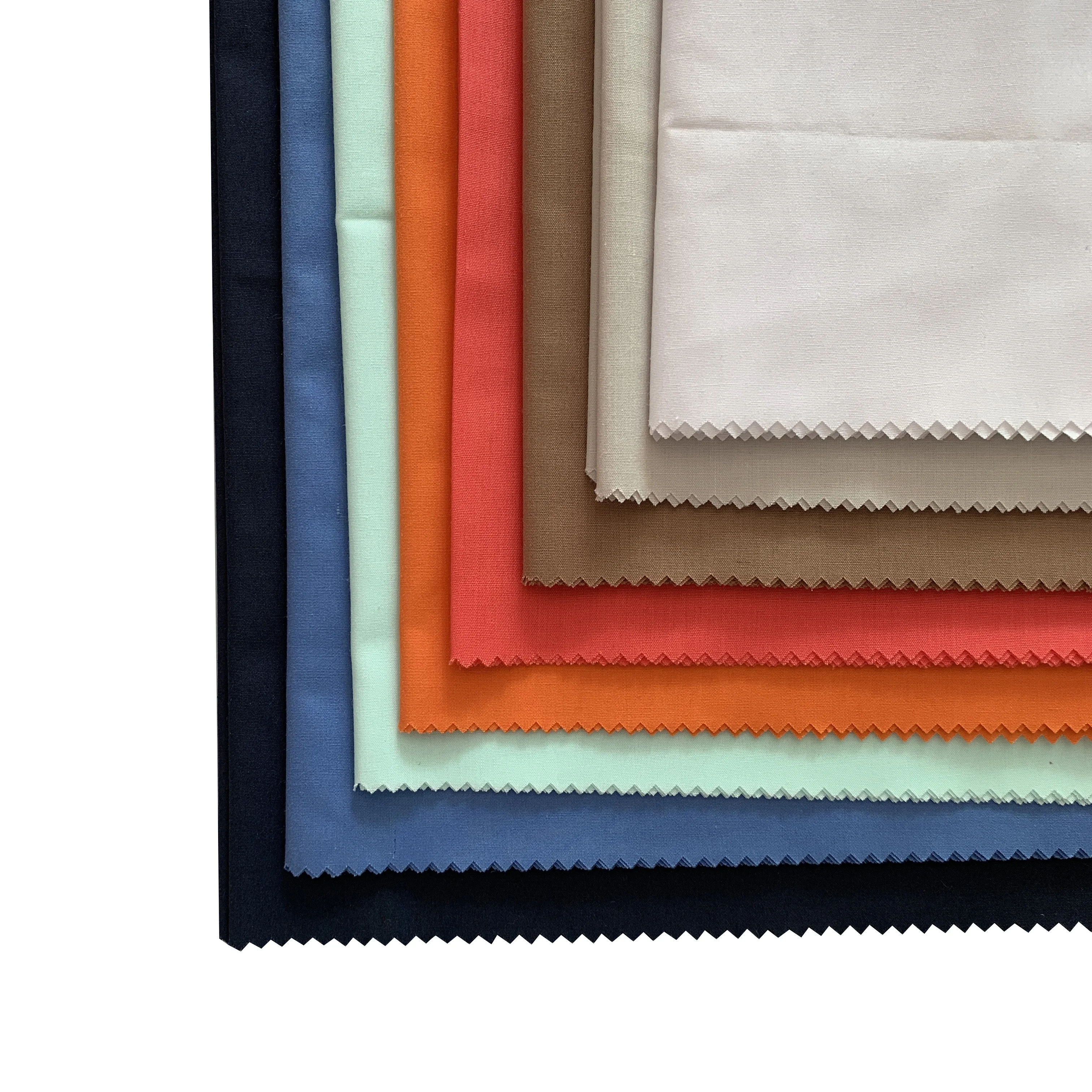 Judo Uniform Khaki Clothes T-shirt Fabric Woven White Cotton Fabrics for Clothing Textile Shirt Plain Dyed Accept Custom Designs