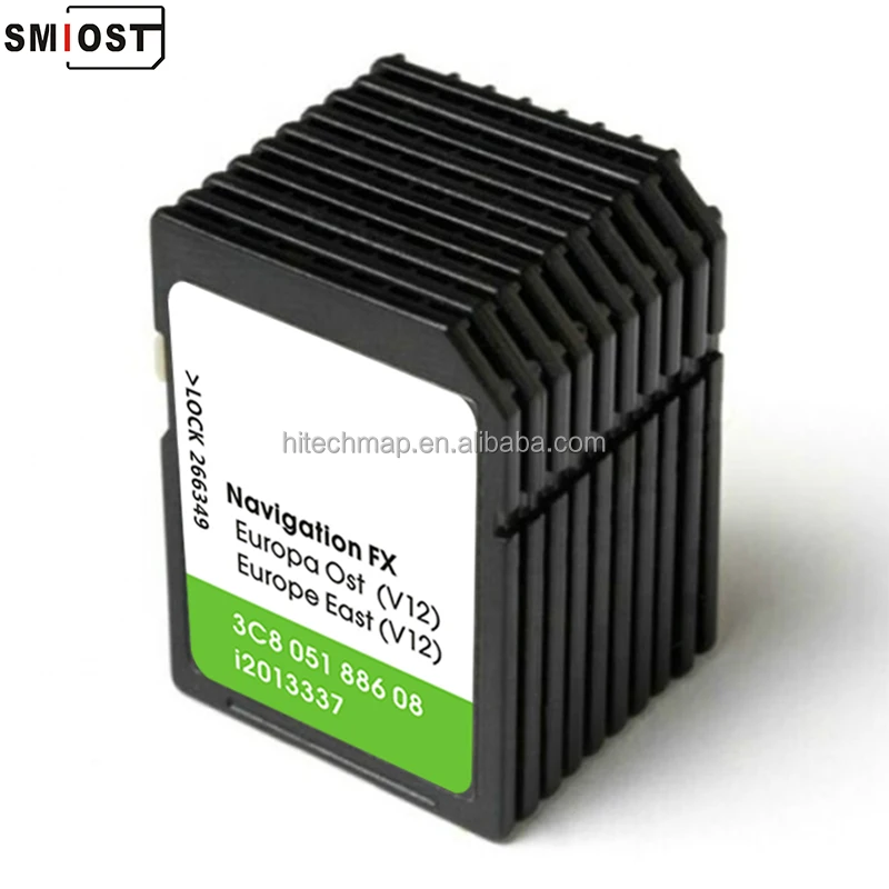 SMIOST GPS Navigation for Car Map CID Software SD Nav Card Sat for VW FX OST V12 Europe Scirocco Golf