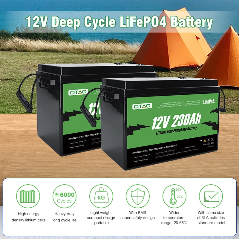 Аккумуляторная батарея Lifepo4 12 В 100 Ач 230 совершенно новый глубокий цикл класса А для лодок гольф-карт домашняя солнечная система аккумулятор хранения энергии