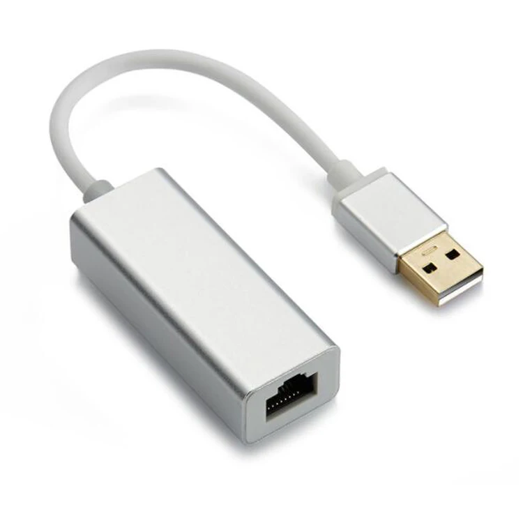 USB Network Adapter, USB 2.0 to 10/100 RJ45 Ethernet LAN Cable Compatible with Windows 10/8.8/8/ 7, mac OS X