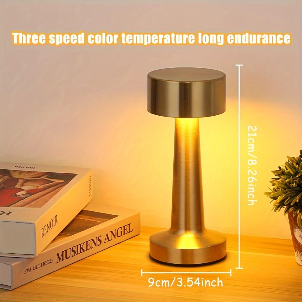 Aluminum Touch Desk Light Hotel Restaurant Usb Charging Small Night Lamp I-Shaped Led Table Lamp