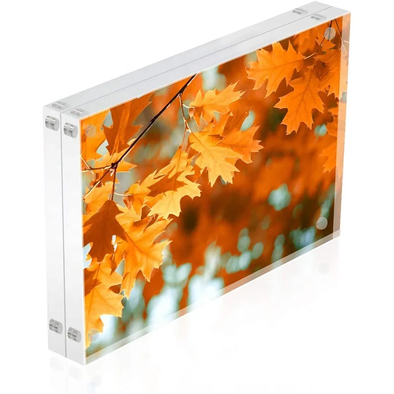 Оргстекло, 4x6 дюймов, двусторонняя, 10 + 10 мм толщина, бескаркасные магнитные фоторамки, кристальная акриловая фоторамка, 4x6