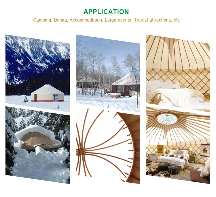 aluminium frame with bathroom 12m viking camping frame tent Modern luxury Mongolia yurt