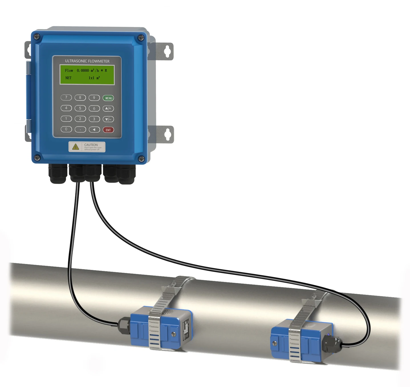 Clamp On Water Ultrasonic flowmeter  with RS232 for water  ultrasonic flow meter