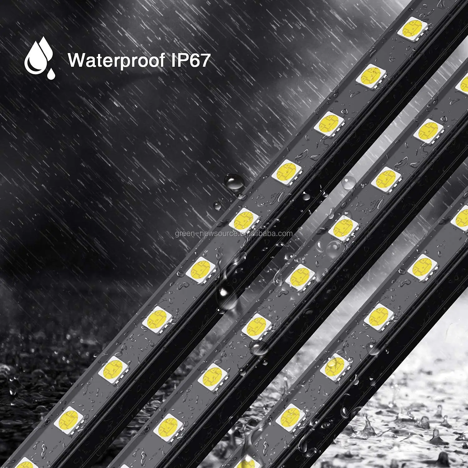 GNS 50 cm LED 12V WATERPROOF Light Bars Kit for Boat/Caravan/Camping Ready KIT with 12V Vehicle Cigarette Lighter Power Adapter