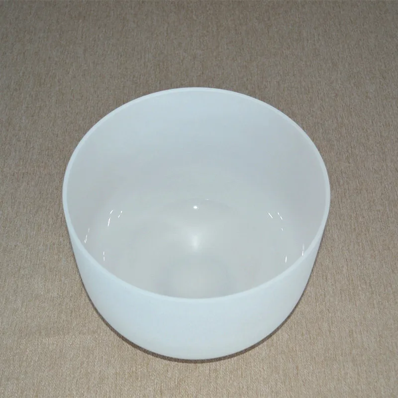 HF 8 inch Note G Throat Chakra Frosted Quartz Crystal Singing Bowl with mallet and o-ring