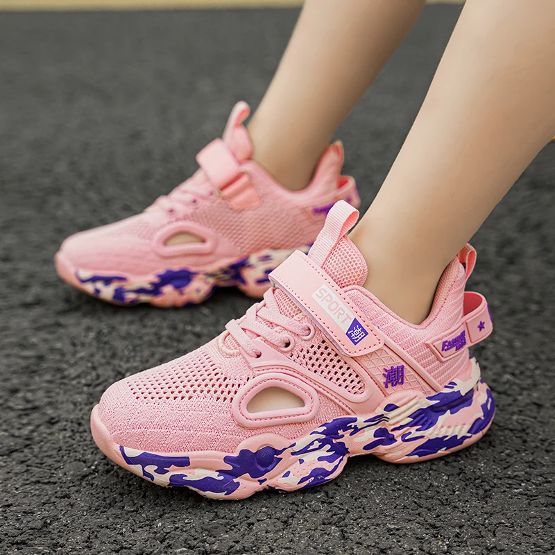 New Design Spring Autumn And Winter Breathable Student Lace-up Sneakers Children Casual Thick-soled Increased For