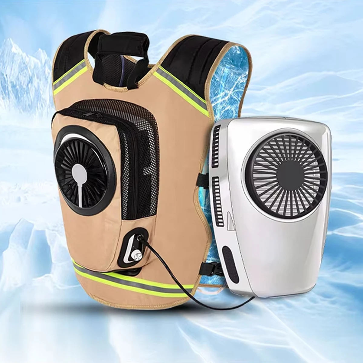 Marine fishing refrigeration wear air conditioner    Air conditioning vest  prevent heat stroke