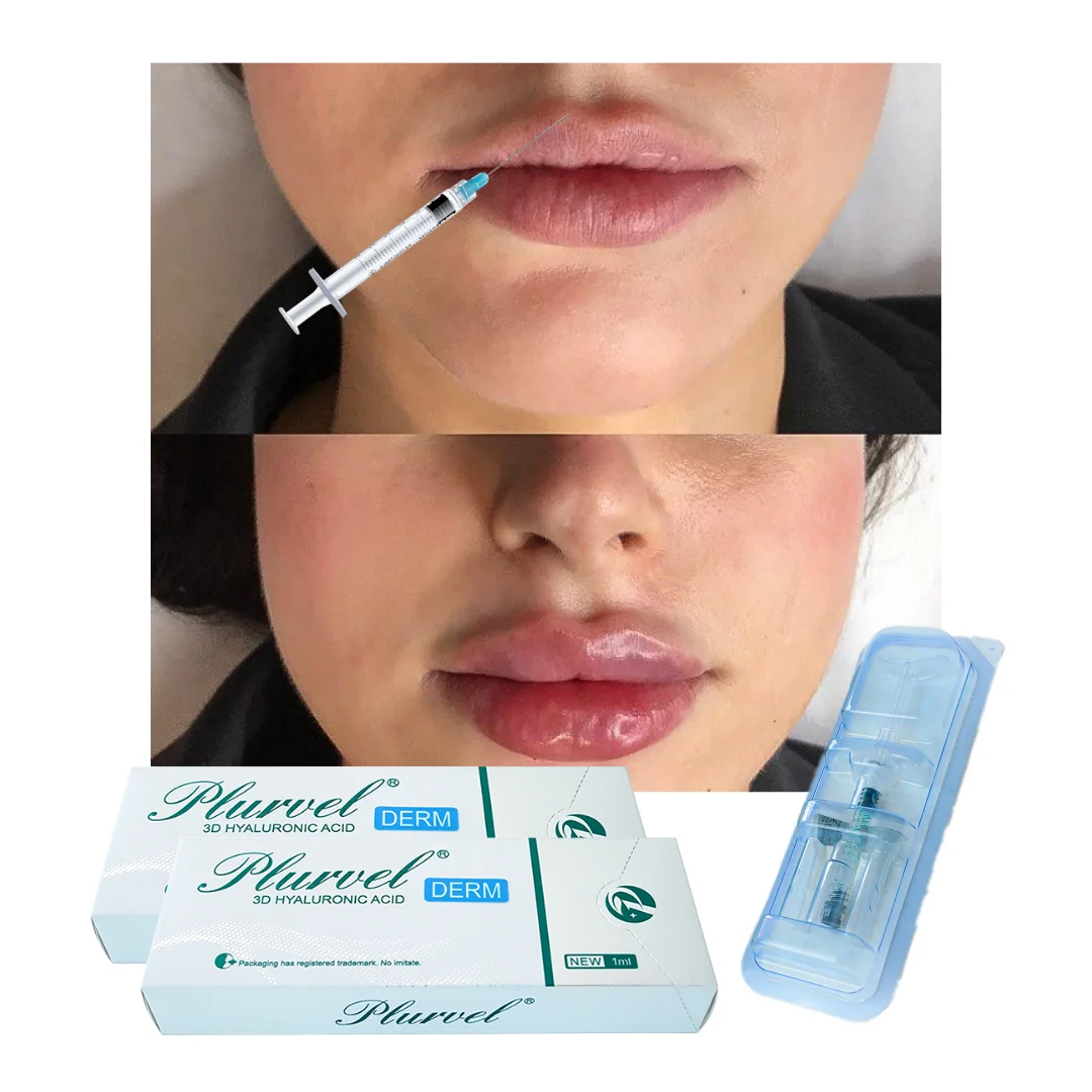 PLURVEL Factory Wholesale Derm 1ml Buy Hyaluronic Acid Filler Dermal Filler Lips Injection HA Facial Filler lip Enhancement