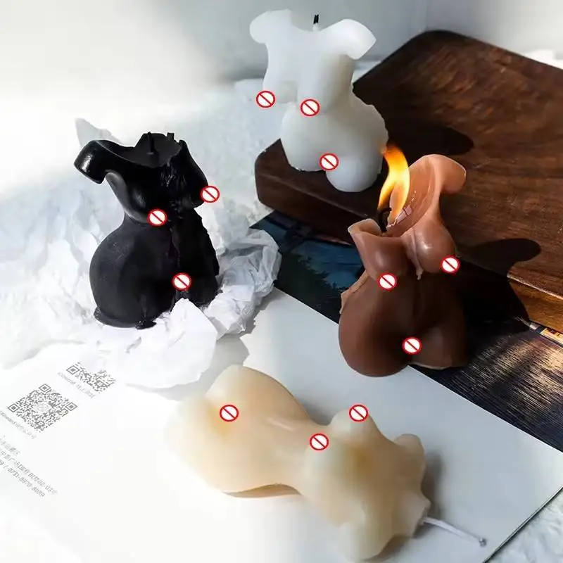 2024 Hot Sale Porn Candles Female Nude Body Shape Candles Art Sculpture Statue Soy Wax Body Shaped Massage Candles