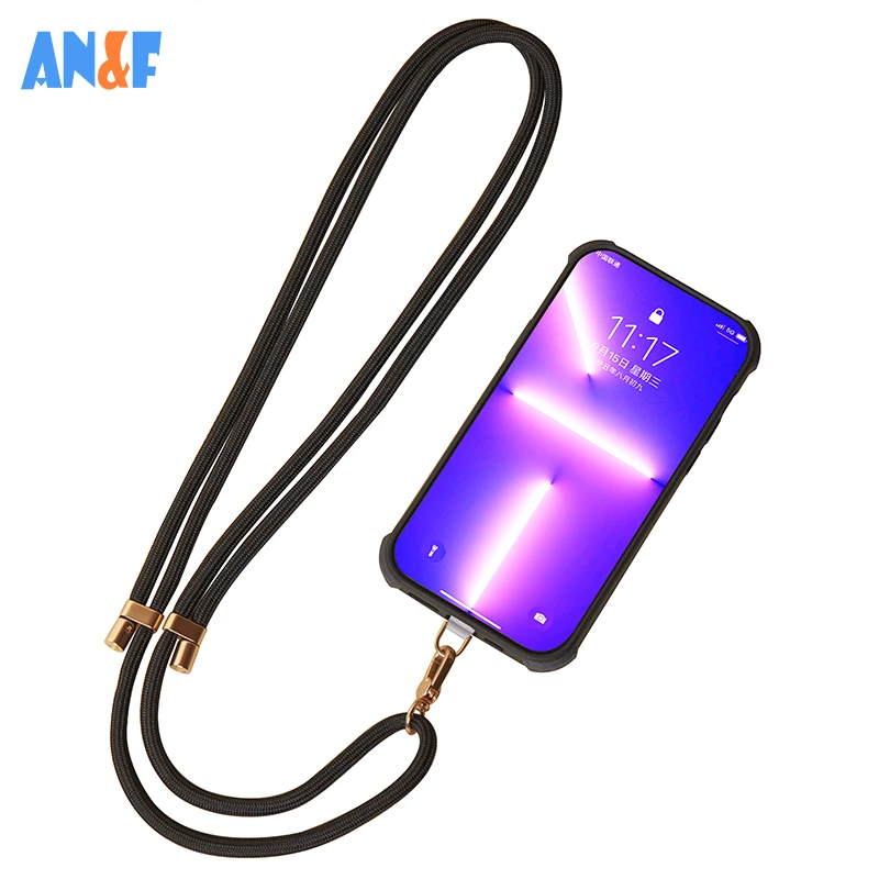 Universal Adjustable Crossbody Nylon Neck Strap Tether Patch Mobile Cell Phone Lanyard For All phone Smartphone