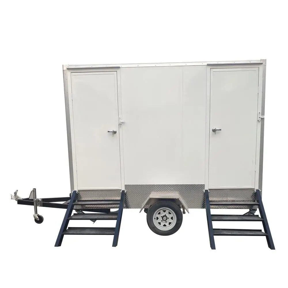 China outdoor luxury portable bathrooms cart portable restrooms trailer camping caravan mobile toilet trailer