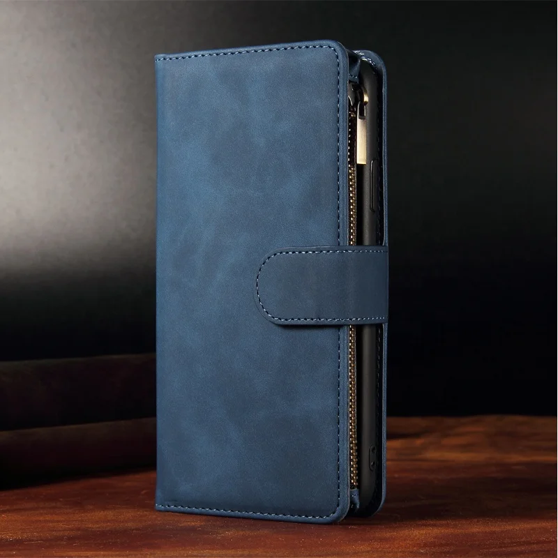 For iPhone 11 Case Cover Luxury Genuine Leather Wallet Flip Cover Mobile Phone Cases for Iphone 11 Bags With Card Holder