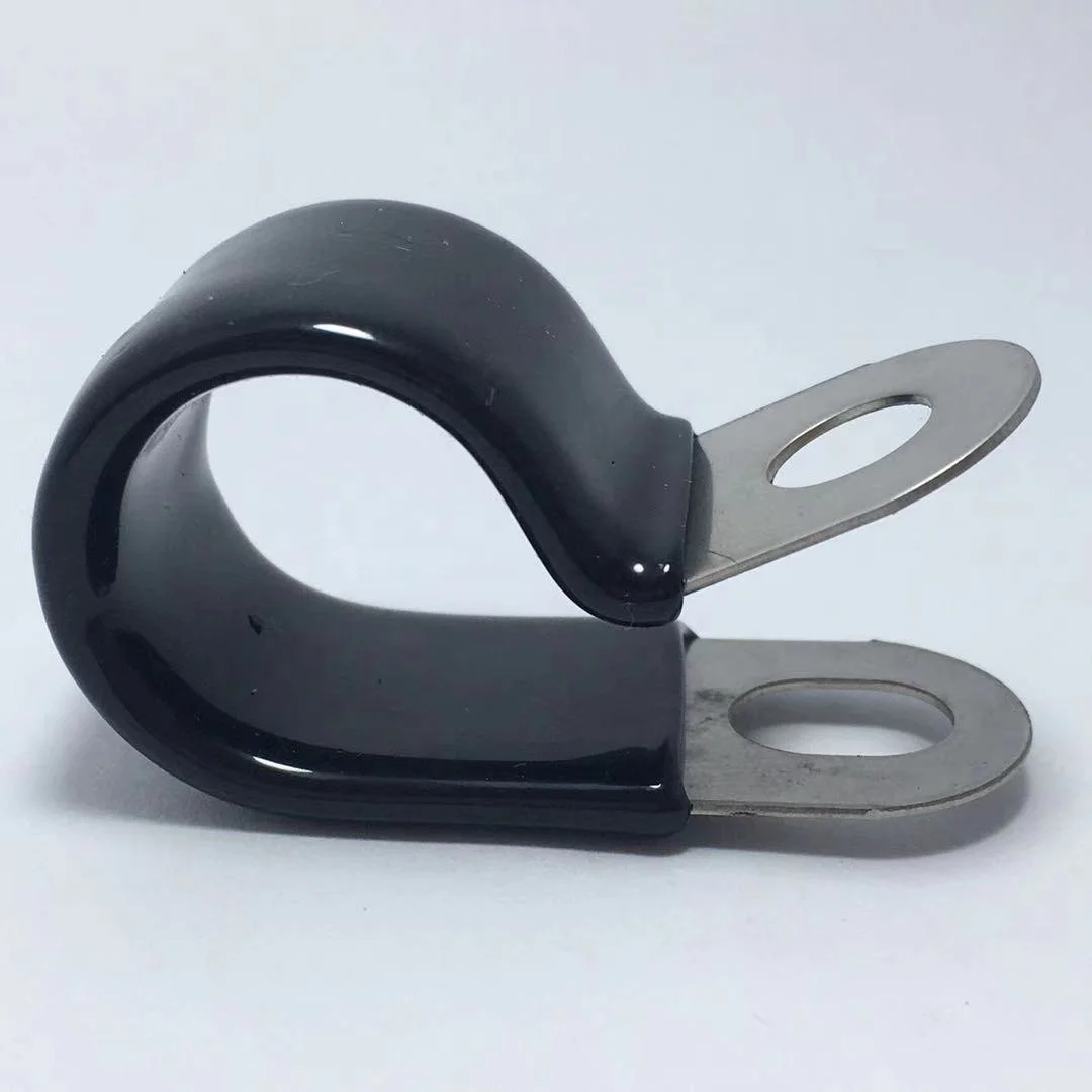 fixing p clip Galvanized steel heavy duty types pipe retaining clips P rubber clamps