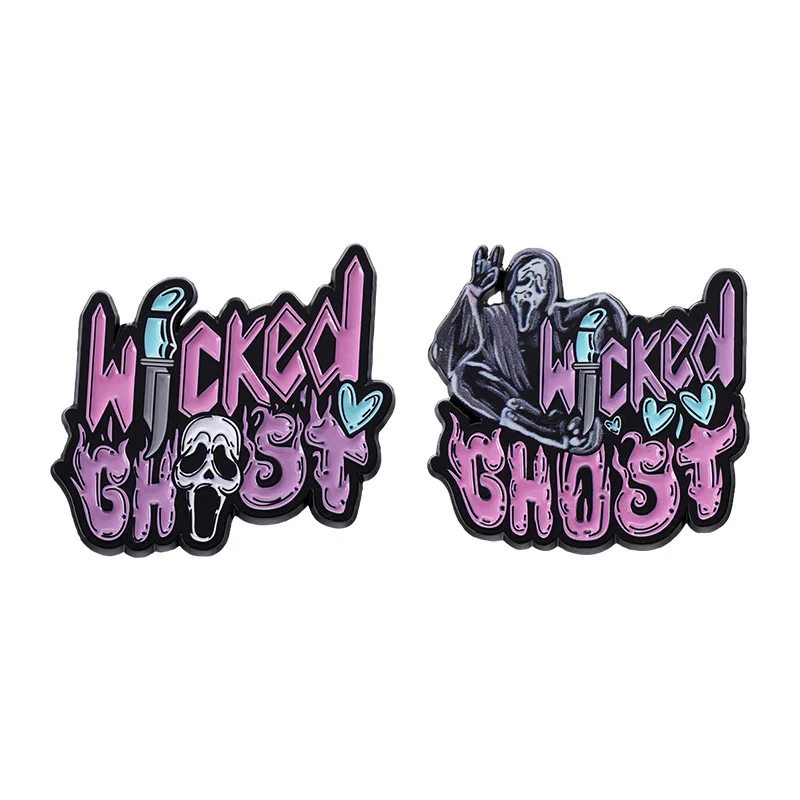 Antique-Finished Clean Conditions Gold Brooch Letter Brooch