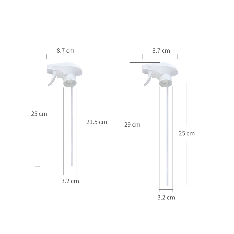 Industrial 500ml chemical resistant white plastic foam pump trigger spray bottle for liquid cleaners