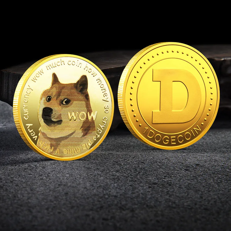  Позолоченная монета Dogecoin Doge Памятная Коллекция биткоинов серебряная криптовалюта на заказ покрытая металлическим искусством