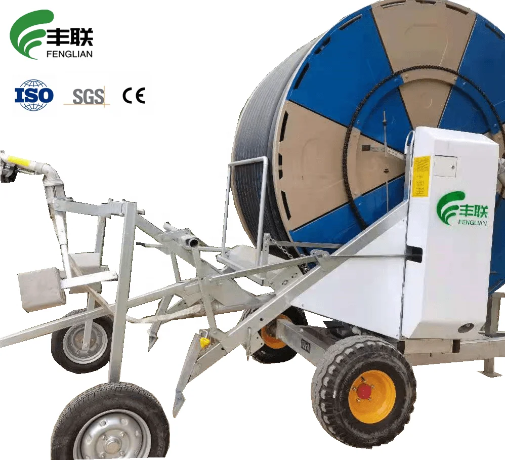 High Productivity of Agricultural Four Wheels JP 75-300 For Farm Hose Reel Water Irrigation Sprinkler Equipment