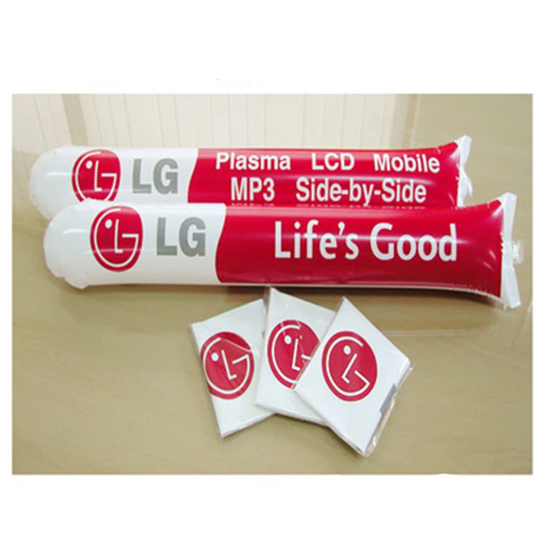 
Custom Football clappers inflatable stick air bang stick inflatable cheering stick 