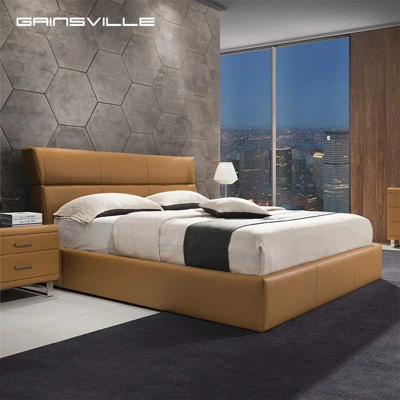 Wholesale High Quality Hot Sale Italian Style Italian Style Turkish Furniture Frbric Bed Villa Up-Holstered Beds