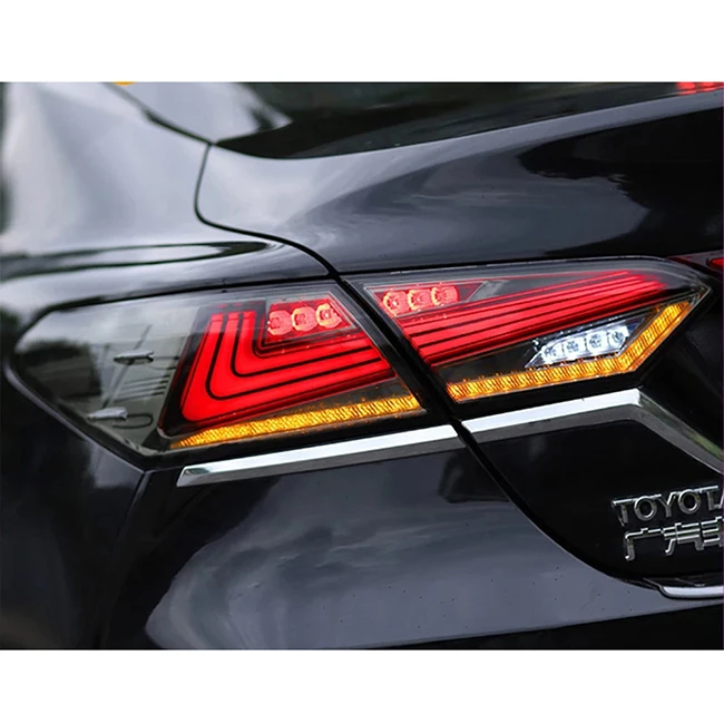 TT-ABC Factory Price LED Smoked Dynamic Turn Signal Reverse DRL Lights Tail For Toyota Camry