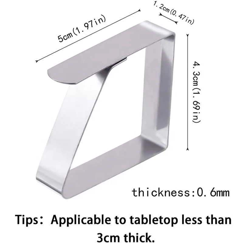 Tablecloth Clips 8 Packs Picnic Table Clips Stainless Steel Table Cloth Cover Clamps Table Cloth Holders for Home Dining Picnic