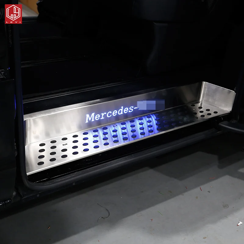 
Welcome pedal with light silver Car modification stainless steel High quality Auto parts wholesale for Mercedes-Benz vito 2016 