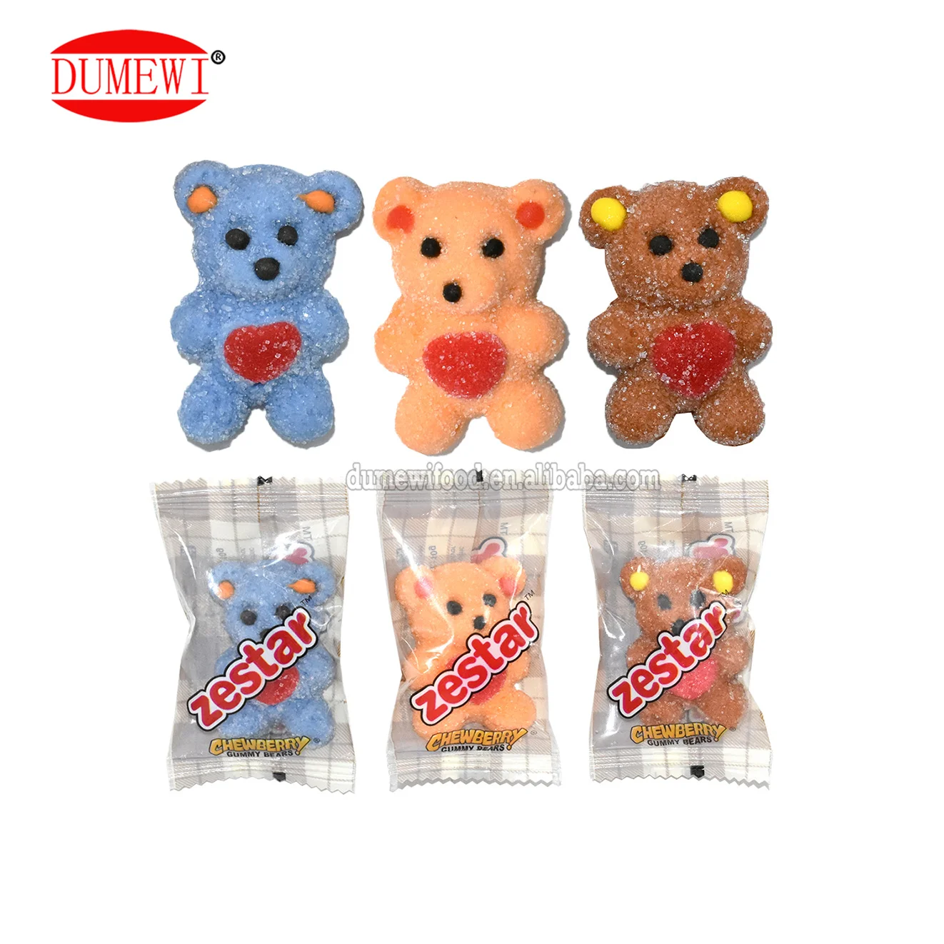factory OEM bear shape sugar coated marshmallow