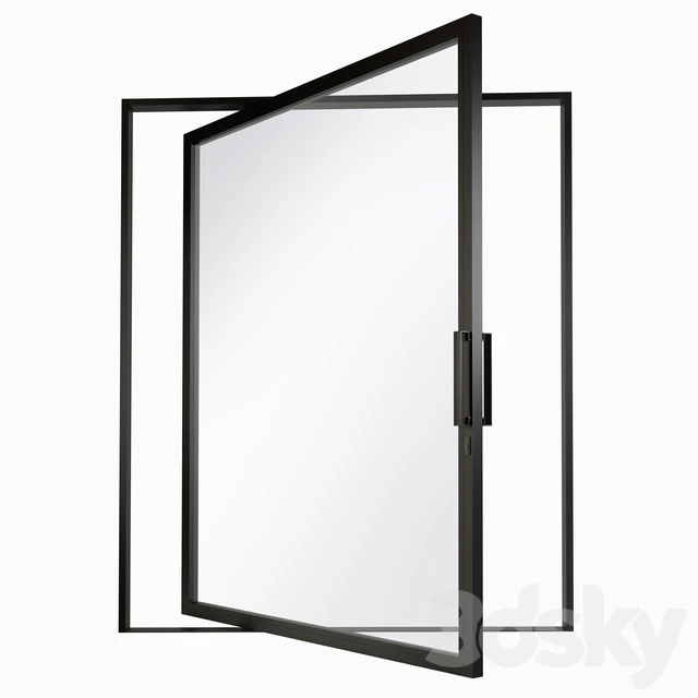 Thermal break American & Australia high quality modern Aluminum Low-E glass Pivot door for store