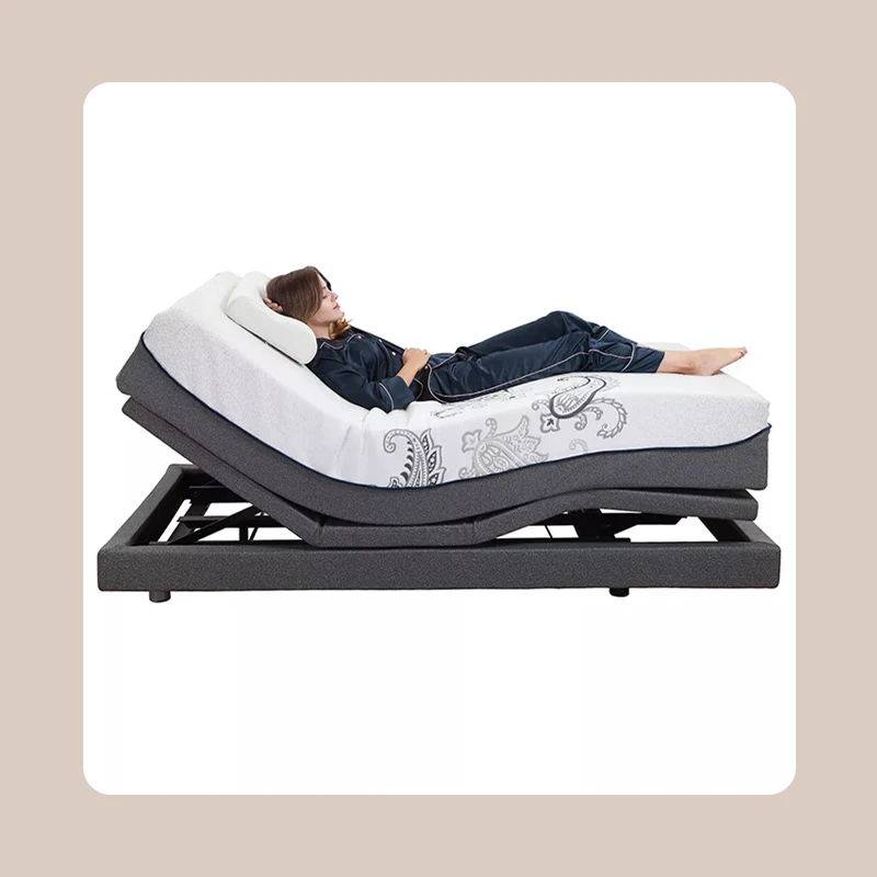 Patented Steel Construction Frame Memory and Wireless Remote Adjustable Bed Frame
