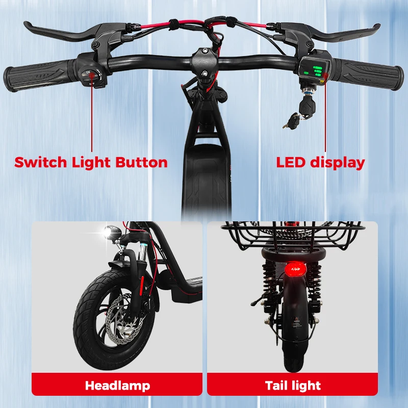 Factory direct 500w 48v 10ah lithium battery 14 inch tires bicycle EB12 high quality adult cheap electric city bicycle wholesale