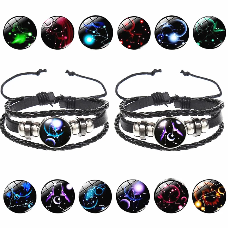 Vintage Punk Rock Leather Bracelet Multilayer Colorful Strap Wristband Knitting Bracelet and Bangles de Couple
