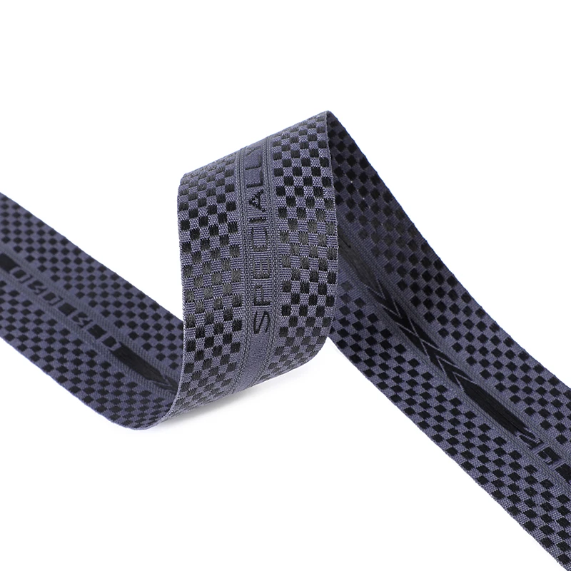 Newest Design Nylon Webbing Jacquard Elastic with Customized Logo Elastic for Underwear Accessories Waist Band Elastic