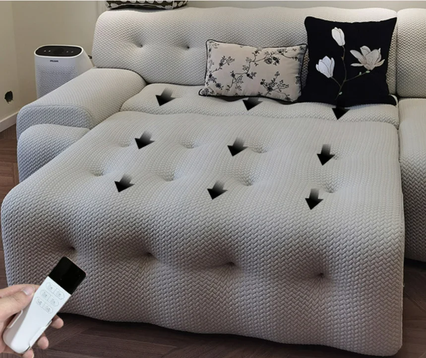 YOUTAI Italian Minimalist Rochburghe Sofa Bed 3D Design Sense Sofa Bed Living Room Motorised Telescopic Sofa