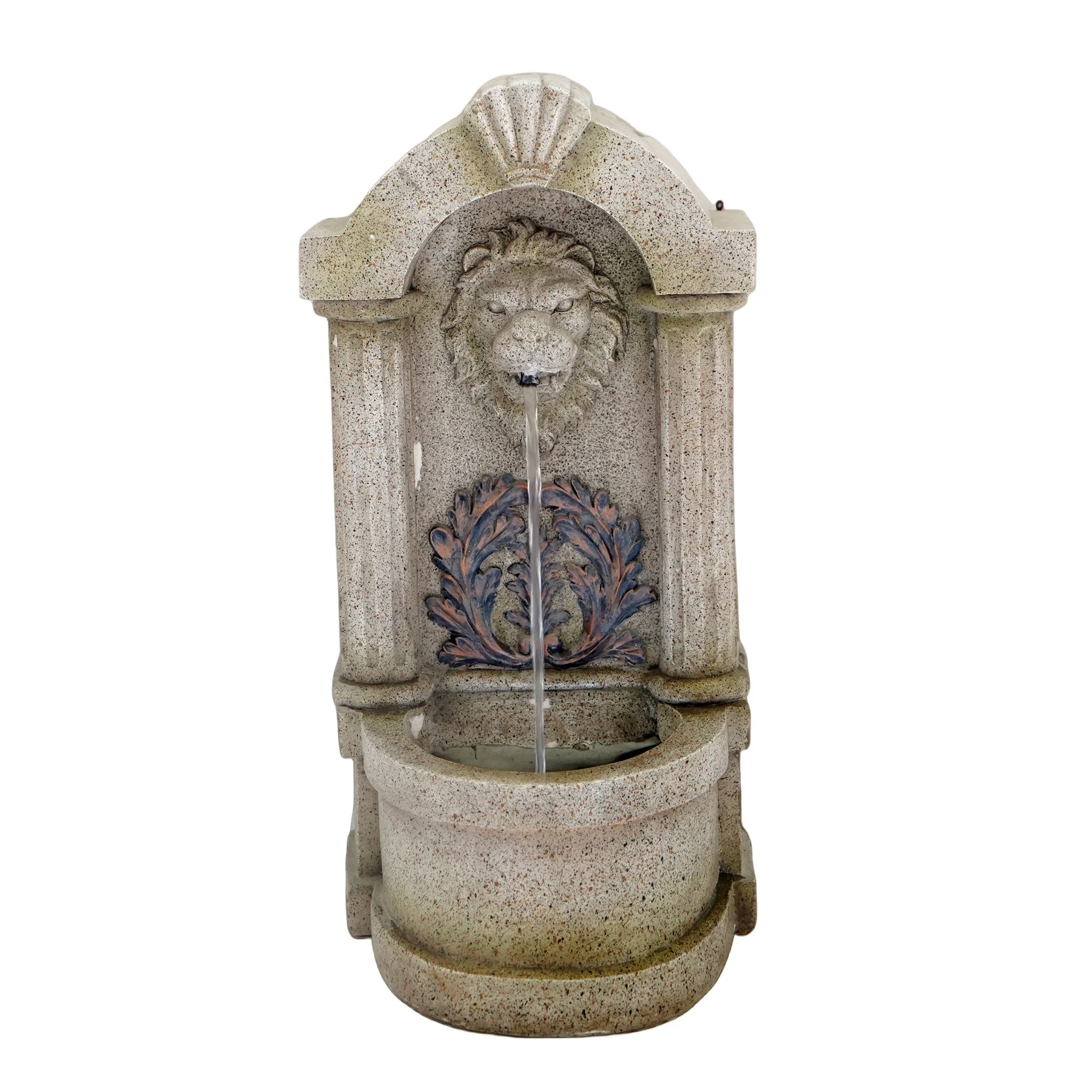 Indoor Zen Meditation Decor Home Fengshui Water Fountain With LED lion Resin Rockery Water Fountain