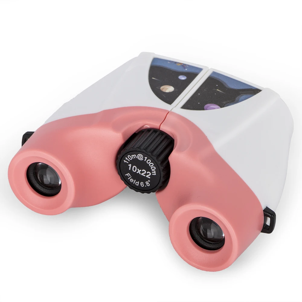 8x21 OEM customized cute colorful kids binocular with smartphone clip, magnifier as accessories