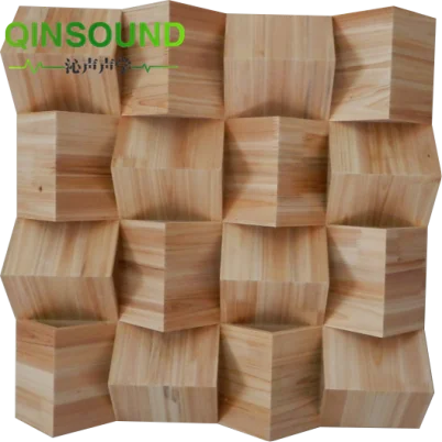 wood-fiber acoustic panel sound acoustic diffuser for home theater/studio/sound