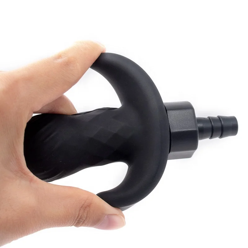 Enema Nozzle Silicone Vibrating Anal Douche Wireless Vibrator Butt Plug Vaginal Ass Cleaner Prostate Massage Bidet Sprayer