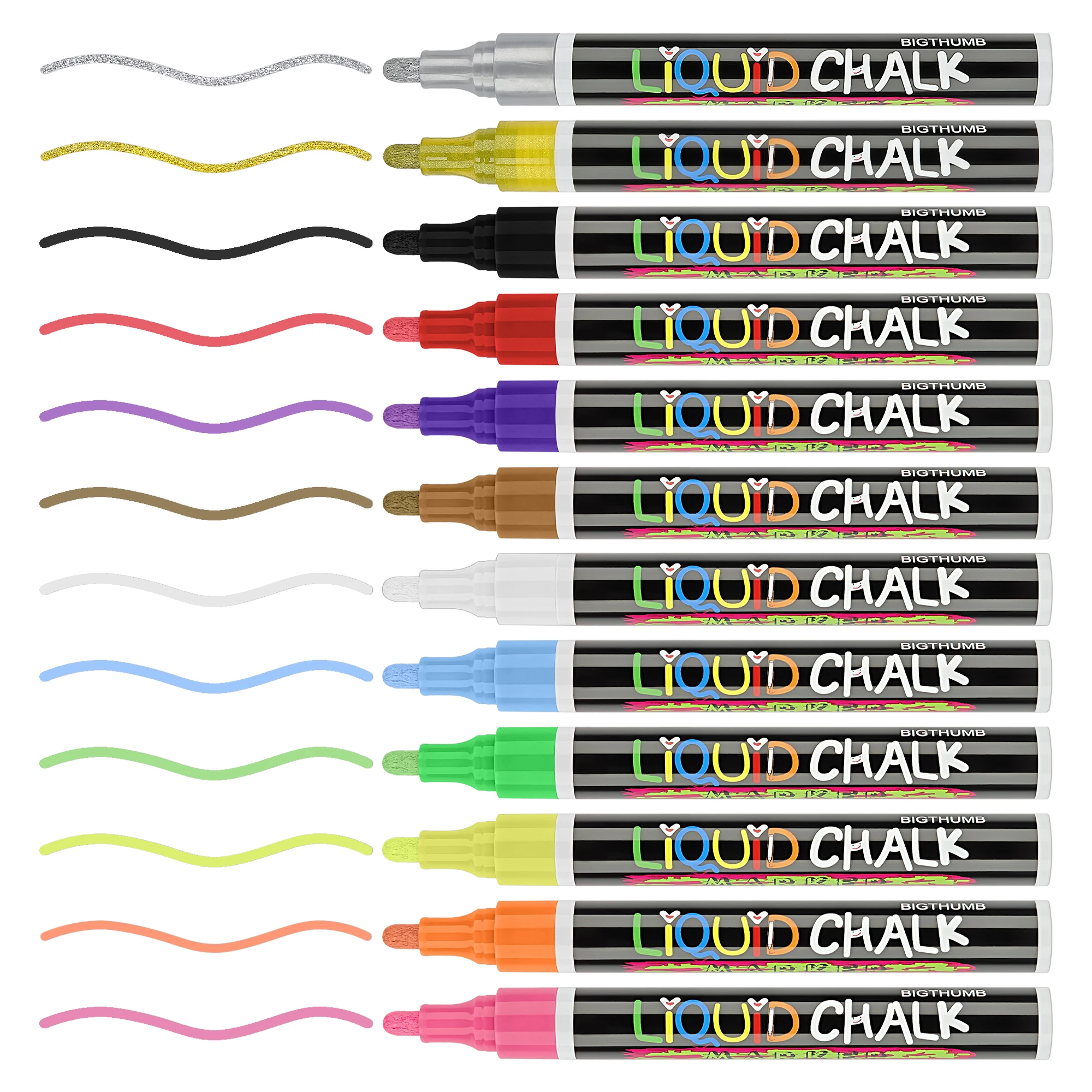 6mm Liquid Chalk Marker Pen White Bistro Dry Erase Marker Chalk Markers For Chalkboard Signs